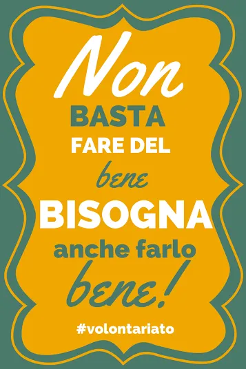 aforisma volontariato corso formazione volontari